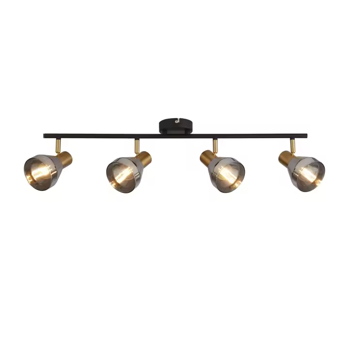 Luz de techo industrial-Nordic Westminster acero negro humo 4 luces E14 - 1