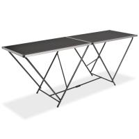 vidaXL Mesa para empapelar plegable de MDF y aluminio en longitud 200 cm o 300 cm | estructura resistente ideal para salón dormitorio o estudio - details 0