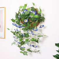 Artificial Vines Morning Glory Plantas Colgantes Falsas Para Decoración De Hogar Jardín Muralla Cerca Decoración De Boda Al Aire Libre Y Macetas - details 8