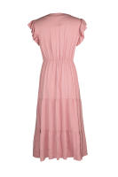 Vestido Largo Medio De Verano Para Mujer Con Manga Volante Y Cuello V Estilo Casual Suelto A-Line Sin Capucha Material Viscosa Y Poliéster - details 30