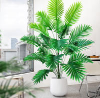 Gran Árbol De Palma Artificial 68-120cm Planta Falsa Verde De Plástico Para Decoración De Jardín Y Hogar Ramas De Palma Tropicales - details 2