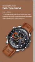 Reloj Deportivo NAVIFORCE NF9197 Para Hombres Con Pantalla Dual Luminosa Resistente Al Agua Cuero Genuino Reloj De Cuarzo - details 6
