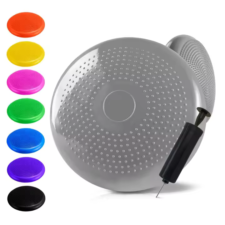 Ociodual Cojín Hinchable Plata Disco con Bomba Goma PVC para Fitness Yoga Pilates Coordinación Rehabilitación Equilibrio - 1