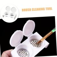 Taza De Limpieza Para Uñas Con Doble Agujero Y Diseño De Cubierta Para Prevenir La Volatilización De Líquidos Herramienta De Manicura De Plástico - details 4