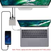 Ociodual Adaptador de USB 3.1 Tipo C Macho a USB Type A y Salida HDTV Hembras Audio Video Transferencia Datos Oro Cable Conversor USB Tipo C 3.1 Multipuerto Adapter Converter - details 6