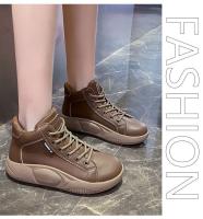 Zapatos Casuales Para Mujer Versátiles Y Moda Retro Altas a La Cintura Impermeables Con Suela Gruesa Zapatos De Tren Crustáceo Primavera Otoño - details 17
