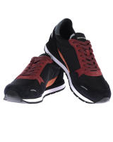 Emporio Armani Zapatillas Zapatos de Cuero Hombre Negro Azul X4X215 XL200 R152 - details 4