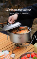 Tiartisan Juego De Olla De Camping De Titanio 2.1L/ 2.8L Con Compartment De Vapor Multifuncional Y Ligera Para Exterior - details 0
