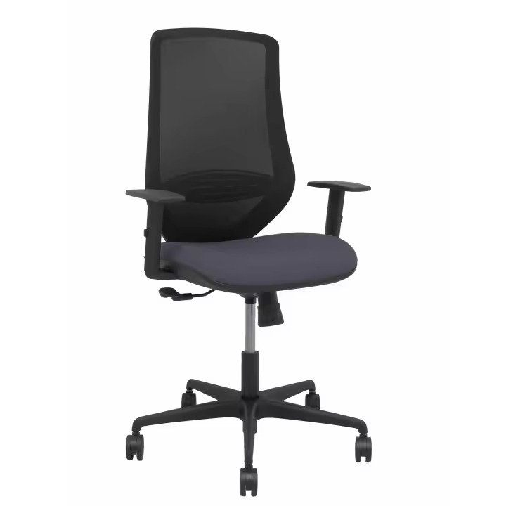 Silla Mardos sincro malla negra bali gris oscuro brazo regulable - 1