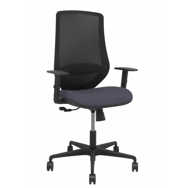 Silla Mardos sincro malla negra bali gris oscuro brazo regulable - 1