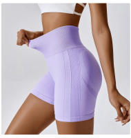 Shorts Deportivos Sin Costuras Para Mujer High Waist Push up Para Ciclismo Running Fitness Yoga Leggings De Gimnasio Ropa De Yoga - details 11