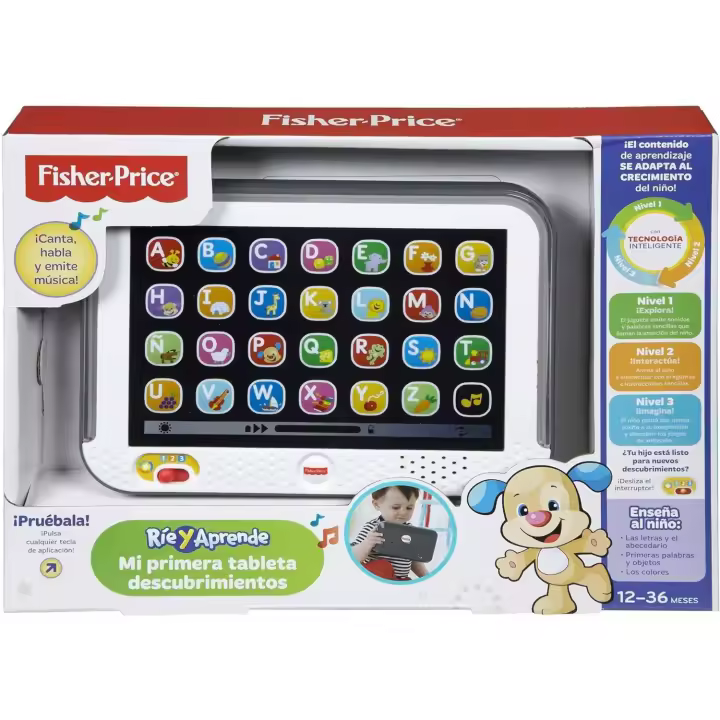 Fisher Price Mi primera tableta  Juguete electrónico Educativo con Luces y Sonidos Mattel cdg61 - 1