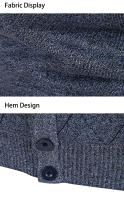 Chaqueta De Punto Para Hombre Con Cuello V Y Patoleta Clásica De Invierno Prenda Exterior De Poliéster Para Otoño Y Invierno - details 8