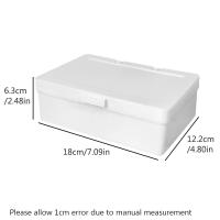 Caja De Almacenamiento Con Tapa Gira En Blanco Para Tarjetas Adhesivos Y Material De Oficina Estuche Antipolvo Para Escritorio - details 2