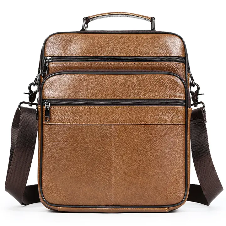 Bolsa De Hombro Para Laptop De 13 Pulgadas WESTAL Para Negocios Y Documentos Correa Ajustable Material Principal Cuero Genuino Estilo Casual - 1