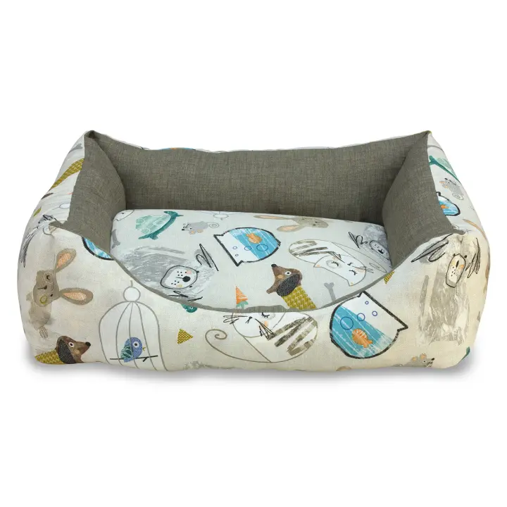 Cama cuadrada Mascotas en casa 50 cm - Ayuda al descanso de tu perro - Accesorios para mascotas - 1