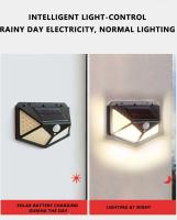Lámpara De Pared Solar Exterior Con Sensor De Movimiento PIR 100LED Luz Solar Para Jardín Y Courtyard Iluminación De Calle Auto Contenida IP65 ABS - details 4