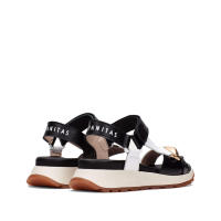 HISPANITAS  SANDALIA PIEL BLACK WHITE - details 2