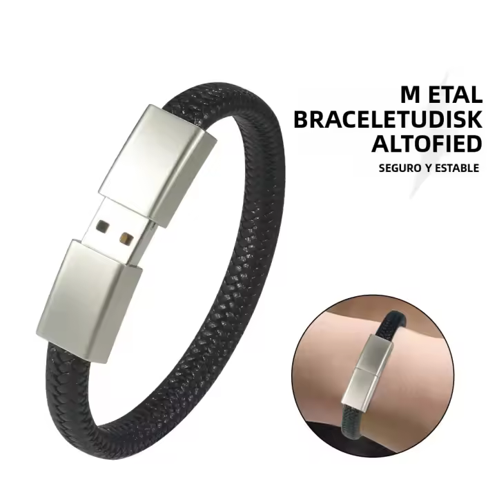 Cinta De Memoria USB Creativa 8GB/16GB/32GB/64GB Negro Impermeable Con Pulsera Para Regalos Originales Disco De Almacenamiento Externo - 1