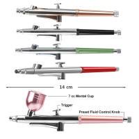 Pistola De Aerógrafo Para Uñas Con Copos Y Kit De Limpieza Repuesto Para Pintura De Uñas Herramienta De Belleza Multifuncional Metal - details 3