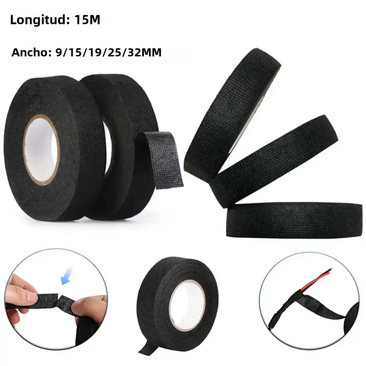 Cinta adhesiva impermeable para arnés de cableado de coche, 15m - 1