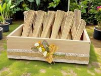 Lote de 50 abanicos de madera de sándalo de 20 cm en caja de madera decorada - regalos para invitados de boda, comuniones, bautizos, aniversarios, Detalles de boda y regalos de celebración para eventos - details 2