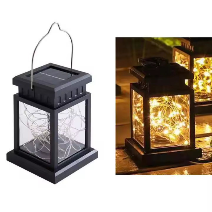 Lámpara Solar LED Metálica Para Jardín Luces Colgantes De Noche Para Exterior Patio Jardinera Courtyard Decoración De Mesa - 1