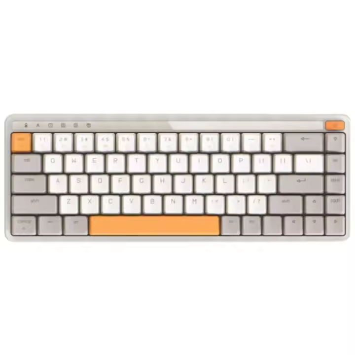 Teclado Mecánico MIIIW ART Series Z680 Switches Gateron Amarillo Blanco - 1