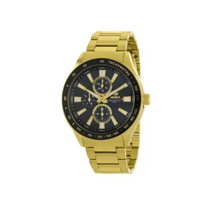 Reloj MAREA B41407/4 Dorado Esfera Negra Hombre - 1