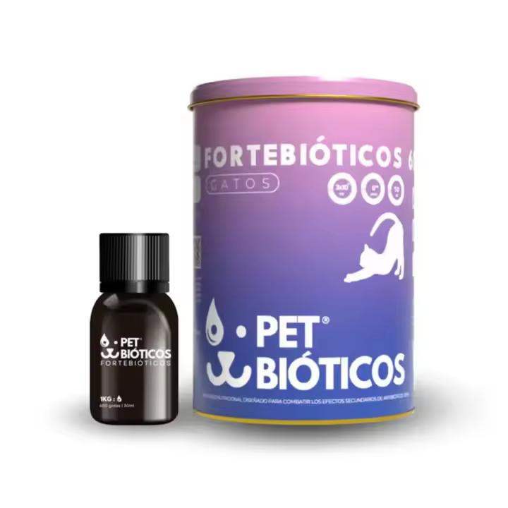 Fortebióticos 30 ml (600 gotas) suplemento digestivo para gatos Pet bióticos - 1
