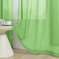 Cortina De Ventana Perforada De Color Sólido De Terylene 1PC Antipolvo Decorativa Y Bebida Clásica Para Adornos De Ventanas - details 37