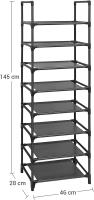 ZAPATERO ORGANIZADOR DE ZAPATOS 8 BALDAS ESTANTERIA PARA ZAPATOS ESTRUCTURA DE METAL CAPACIDAD DE 16 A 20 PARES COLOR NEGRO - details 3