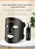 Máscara De Luz Roja LED Para Terapia De Piel Con 480 Lámparas De 4 Colores Ajustables Silicone Material Para Belleza Del Cuello Y Cuidado De La Piel - details 9