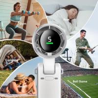 Mini ventilador portátil de mano, ventilador de turbina de viento potente plegable, batería de 3600mah y velocidad de 50000rpm, ventilador personal recargable usb, velocidad de 5 marchas, pantalla digital, adecuado para acampar al aire libre para hombres - details 5