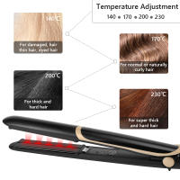 Plancha Para El Cabello Ultrasonda Infrarroja Con Pantalla LCD Recupera El Cabello Dañado Apto Para Secado Y Planchado Simultáneos Temperatura Máxima 230°C Dual Voltage 100-240v - details 3
