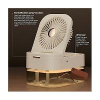 Nuevo humididiador, ventilador de Niebla, ventilador portátil, refrigerador de Aire, ventilador USB, ventilador de escritorio con Luz Nocturna, color Blanco de Verano - details 1