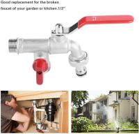 Grifo de Agua de 90 Grados, válvula Doble, Grifo de baño de 1/2 "para Lavadora de Jardín al Aire Libre - details 1