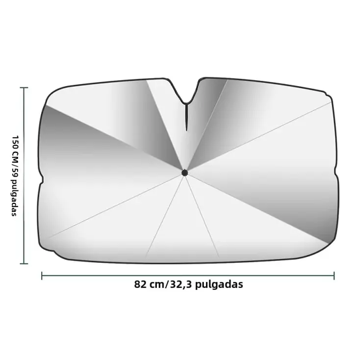 Parasol De Sol Para Ventanas Delanteras De Coche Universal Auto SUV Con Fibra De Vidrio 190T Visera Reflectora De Calor Plegable Tamaño Grande Pequeño - 1