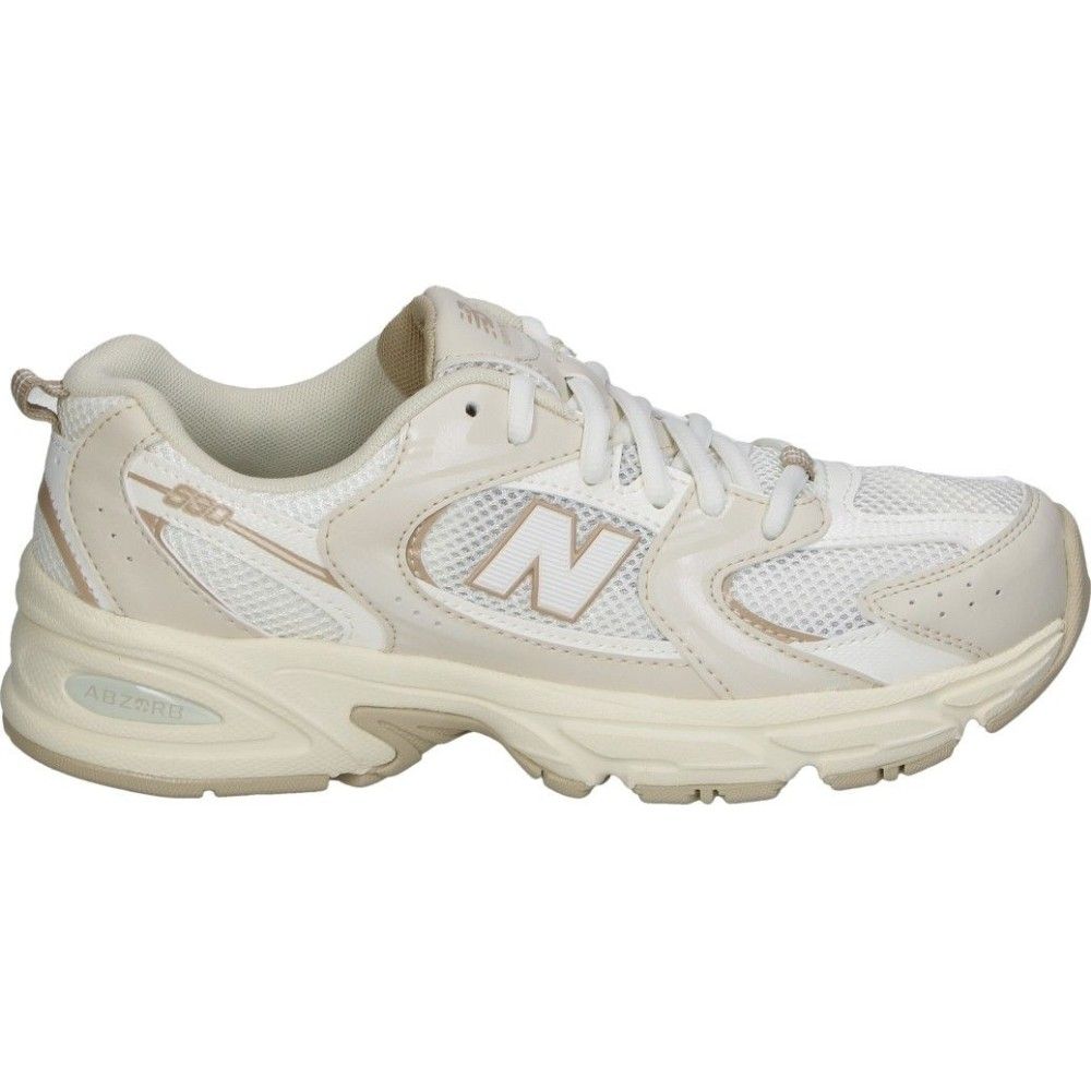 NEW BALANCE | Zapatillas New Balance 530 para Mujer – Deportiva New Balance en Color Beige con Detalles en Blanco – Sneakers con Cordones – Tendencia – Estilosas – Alta Calidad – Moda – Cómodas – Modelo GR530AA