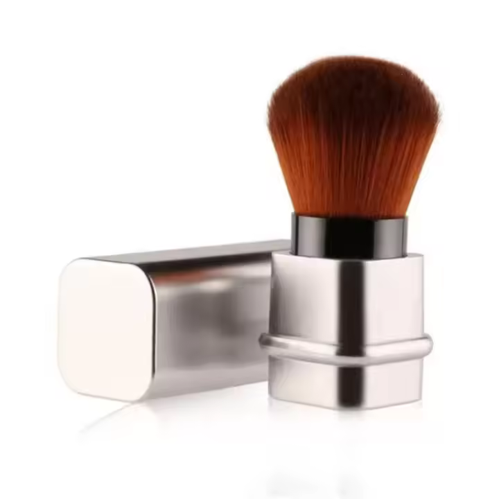 Cepillos de rubor retráctil, Pincel Kabuki Brocha para colorete Portátil Cepillo Facial Brochas de maquillaje Facial - 1
