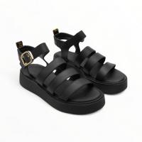 Sandalias plataforma negro leopardo tiras pulsera tobillera planta acolchada ajuste hebilla mujer tendencia 2025 altamoda - details 3