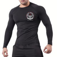 Camiseta De Compresión Baki Con Estampado Para Hombres Secado Rápido Tops De Gimnasio Ropa Deportiva Fitness Camiseta De Base Guardia Contra Arrugas - details 13
