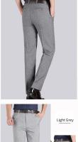 Pantalones Clásicos Para Hombre De Alta Calidad Verano Primavera Otoño Invierno Bizcaíno Casuales Negocios Pantalones Rectos De Cintura Alta Durable Suave Transpirable Antigüice Adecuado Para Oficina Comidas Noches Viajes Social - details 10