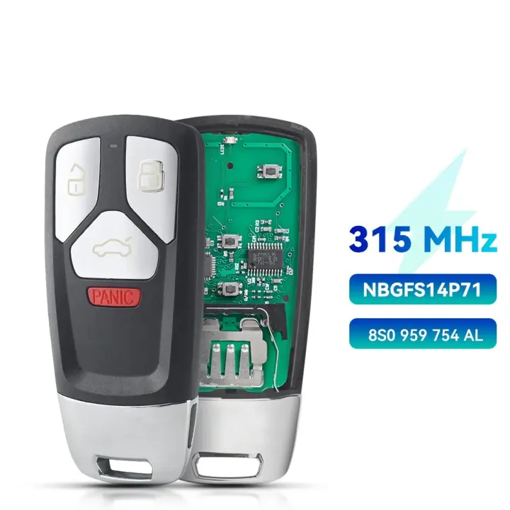 Llave De Coche Remota KEYYOU 1PCS 4M0959754 433/315MHz Para Audi TT A4 A5 Q5 Q7 S5 SQ5 2016-2019 ABS Material - 1