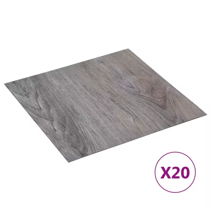 vidaXL 20x Tarimas Autoadhesivas PVC 1,86 m² Lama Baldosaejo Color Marrón claro,  marrón claro,  Marrón a rayas y mas - 1