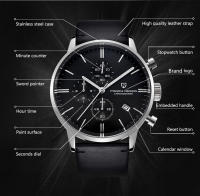 Reloj De Pulsera Deportivo De Lujo Para Hombre PAGANI DESIGN Cuero Genuino 30M Impermeable Calendario Completo Resistente Al Choque Quartzo - details 6