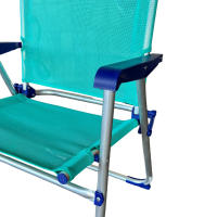 - Silla plegable de playa diferentes colores, con estructura de aluminio y tejido multifibra, transpirable y fresco, 53 x 50 x 81 cm - details 1