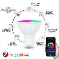 Bombilla LED Inteligente GU10 Tuya Bluetooth/Wifi RGB 220V Luz De Escenario Dimmable Compatible Con Alexa Y Google Para Decoración De Hogar - details 0