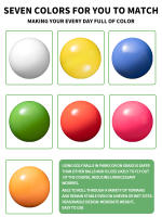 Bolas De Golf Profesionales Caiton Premium Duraderas Multicolor Tamaño Estándar 6cm 2.2 Pulgadas Para Park O Campo De Golf - details 5