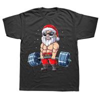 Camiseta De Navidad Divertida Con Santa Pesca Cuerda De Navidad Camiseta De Algodón Estilo Callejero Para Hombres Camiseta De Cumpleaños - details 1